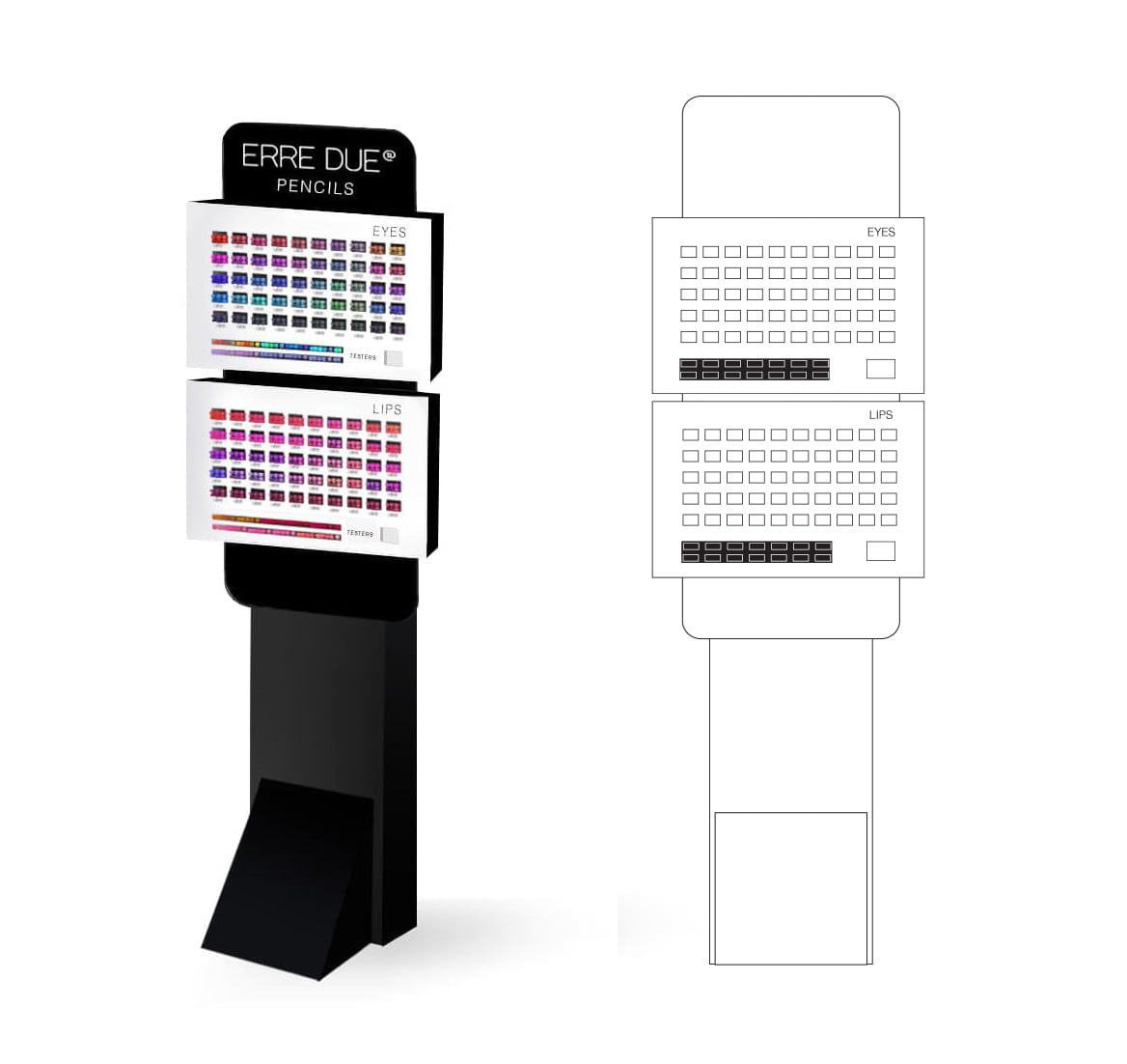 Erre Due Pencils 2D Stand