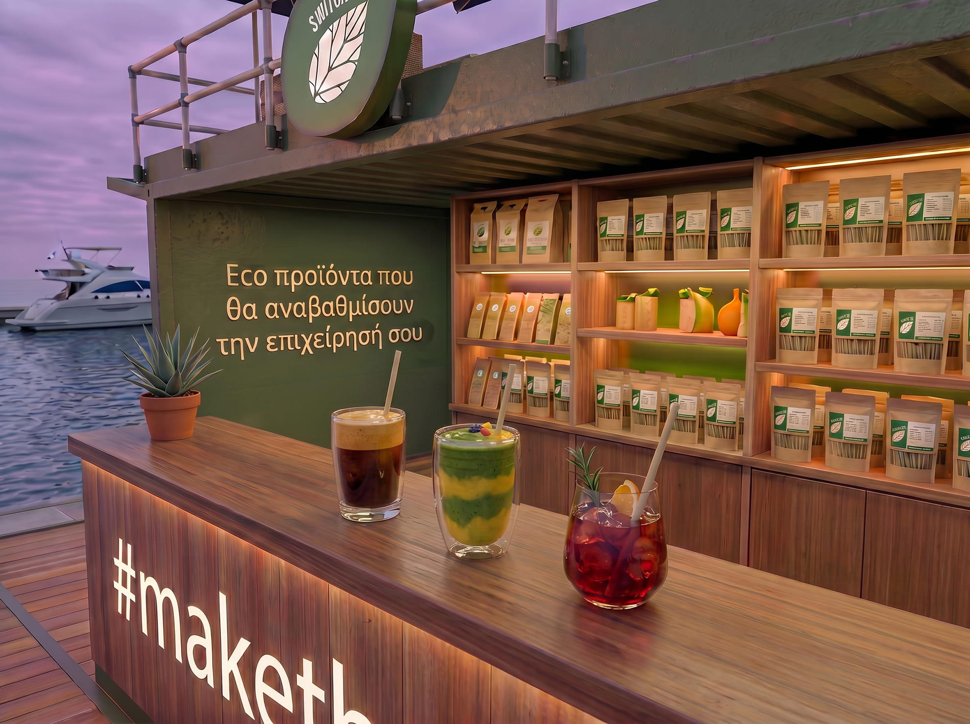 διαμόρφωση container σε bar